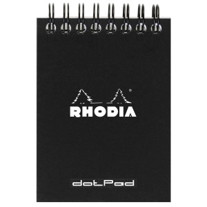 Rhodia Classic Wirebound Notepad - Small - Black - Dotted